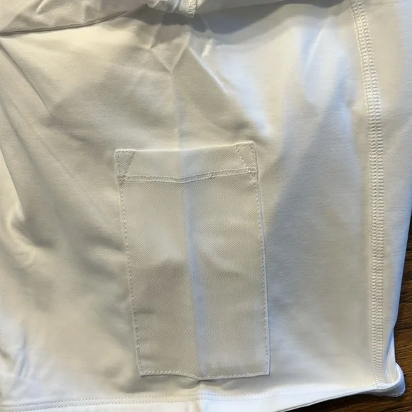 FlirTee Asymmetrical Pleated Golf Skirt White/Envy Green Stripes - Picture 14 of 16